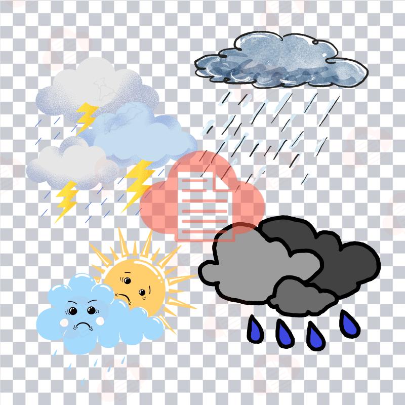 hinh dam may vector 6