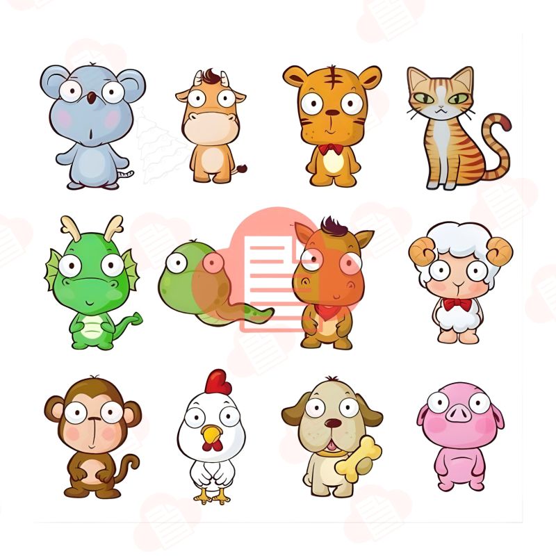 BST 12 Con Giáp Vector Độc Đáo Đa Dạng File Miễn Phí 12 con giap vector taitailieu 9