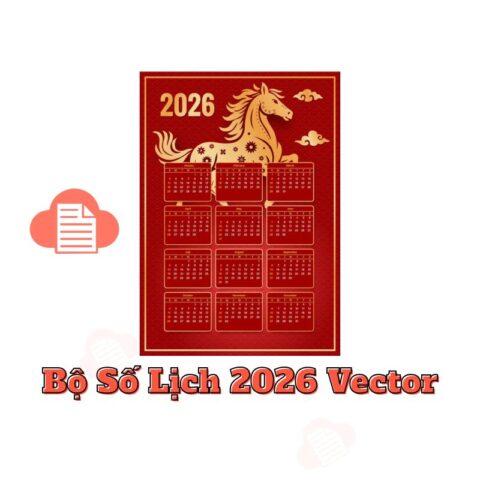 Trọn Bộ Số Lịch 2026 Vector Đẹp, Độc Đáo Miễn Phí bo so lich 2026 vector 2