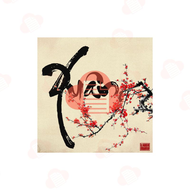 chu xuan thu phap vector 6