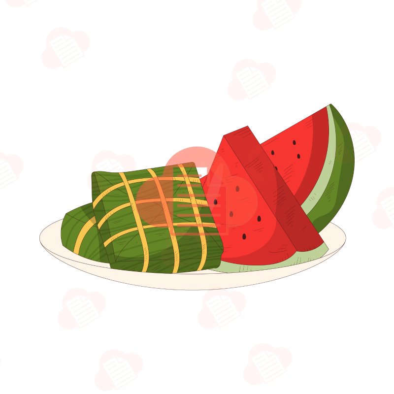 qua dua hay vector 10