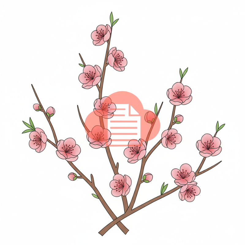 Download 50 Ảnh Hoa Tết Vector: Mai, Đào, Tầm Xuân Đẹp 2026 Hình ảnh cành đào Tết vector