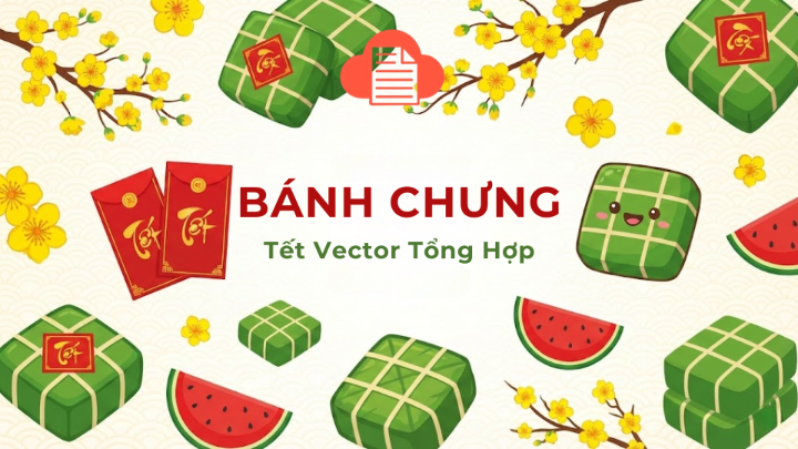 Tổng hợp chi tiết bánh chưng tết vector