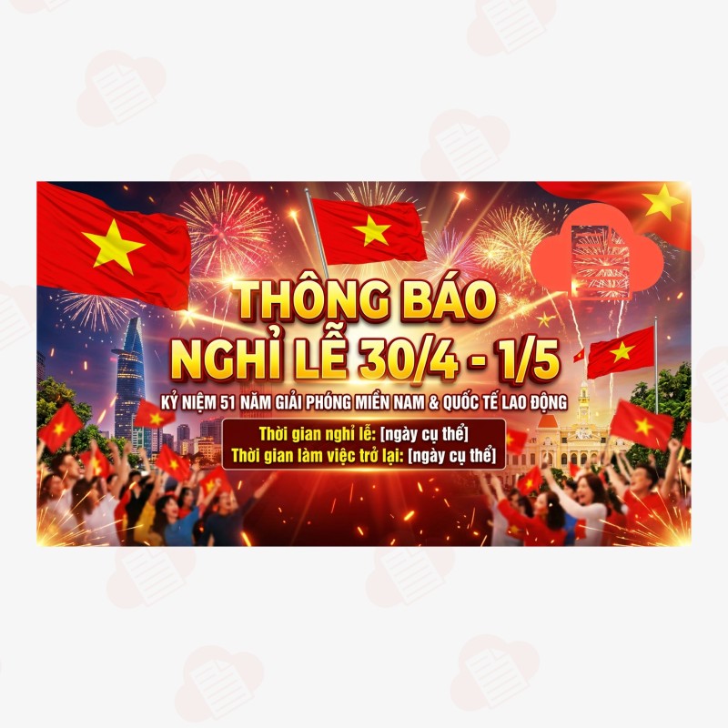 Tải Mẫu Hình Banner Thông Báo Nghỉ Lễ 30/4 Và 1/5 2026 Miễn Phí banner hinh anh thong bao nghi le 30 4 1 5 taitailieu 23