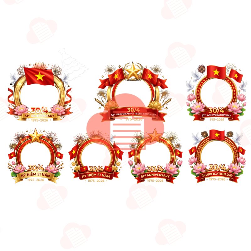 bo khung avt fb zalo 30 4 2