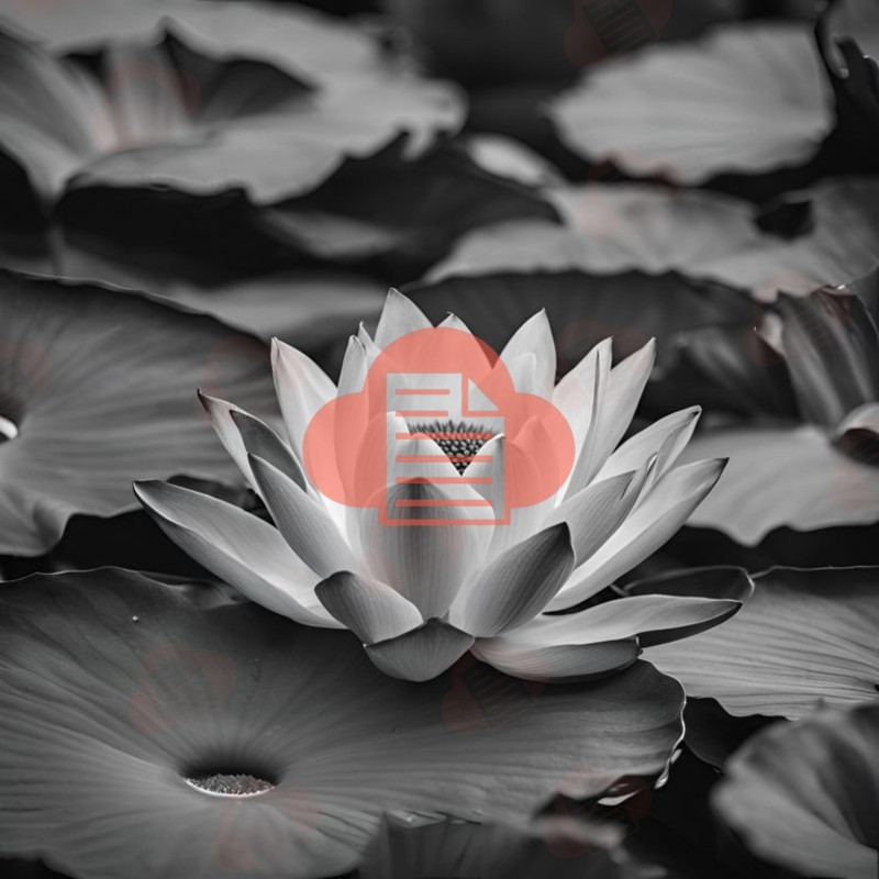 hoa sen trang den dam tang vector 12