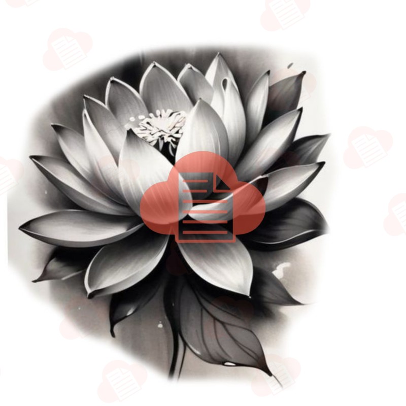 hoa sen trang den dam tang vector 24