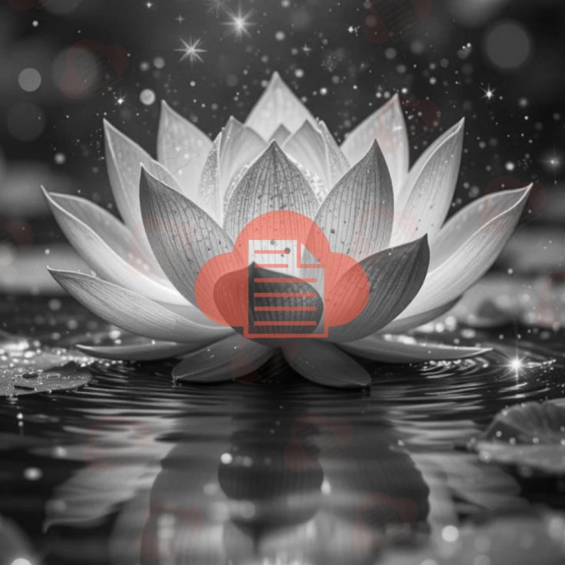 hoa sen trang den dam tang vector 26