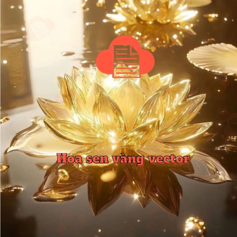 hoa sen vang vector 2