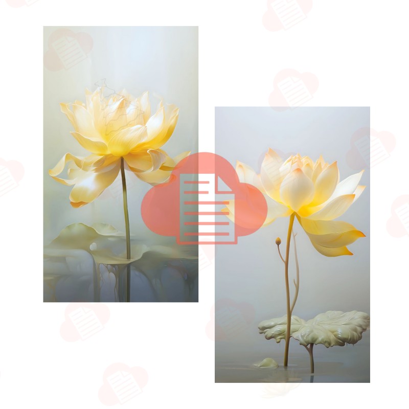 hoa sen vang vector 9