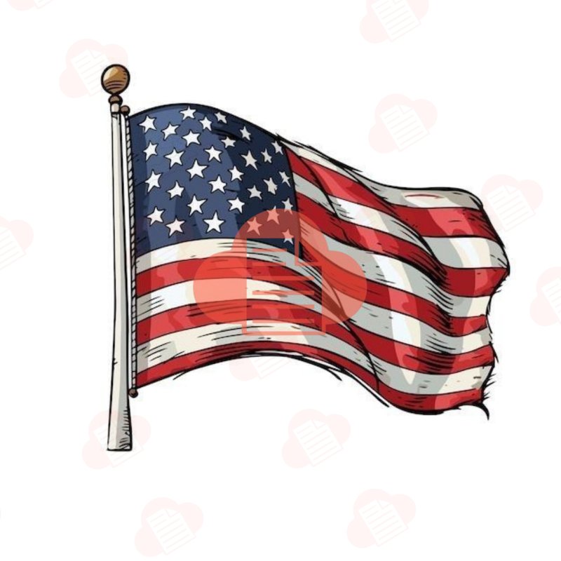 Tải Bộ Lá Cờ Mỹ Vector File PNG AI CDR (Free Flag USA Vector) co my vector 6