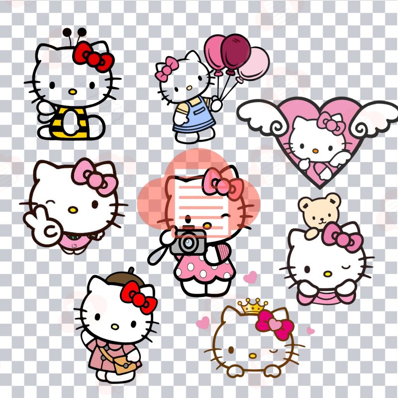 Tải 1000+ Bộ Mèo Hello Kitty Vector Đáng Yêu Free (AI, Corel, PNG) hello kitty vector 1