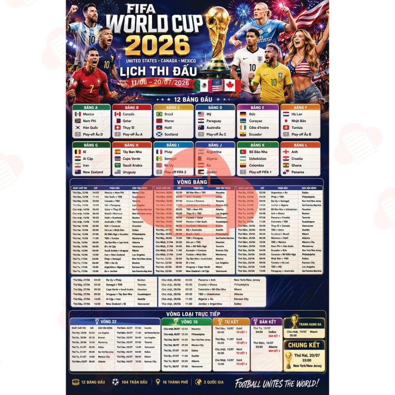 Tải Lịch Thi Đấu World Cup 2026 Toàn Diện Bản PDF/Excel Mới Nhất lich thi dau world cup 2026 3