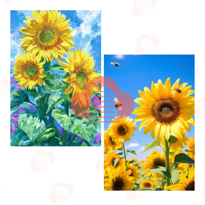 Kho Background Hoa Hướng Dương Vector Đẹp AI, PNG, CDR Miễn Phí hoa huong duong vector 1