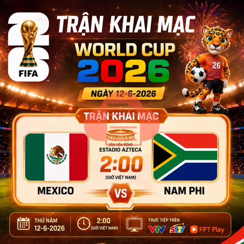 Lịch Khai Mạc World Cup 2026 Ngày Nào? Giờ Việt Nam, Địa Điểm Và Trận Đấu Mở Màn tran khai mac world cup 2026 1