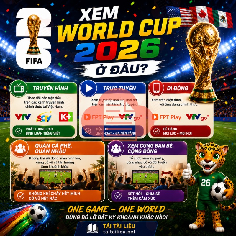 Xem World Cup 2026 Ở Đâu? Kênh Phát Sóng Trực Tiếp Chính Thức Tại Việt Nam xem world cup 2026 o dau 1