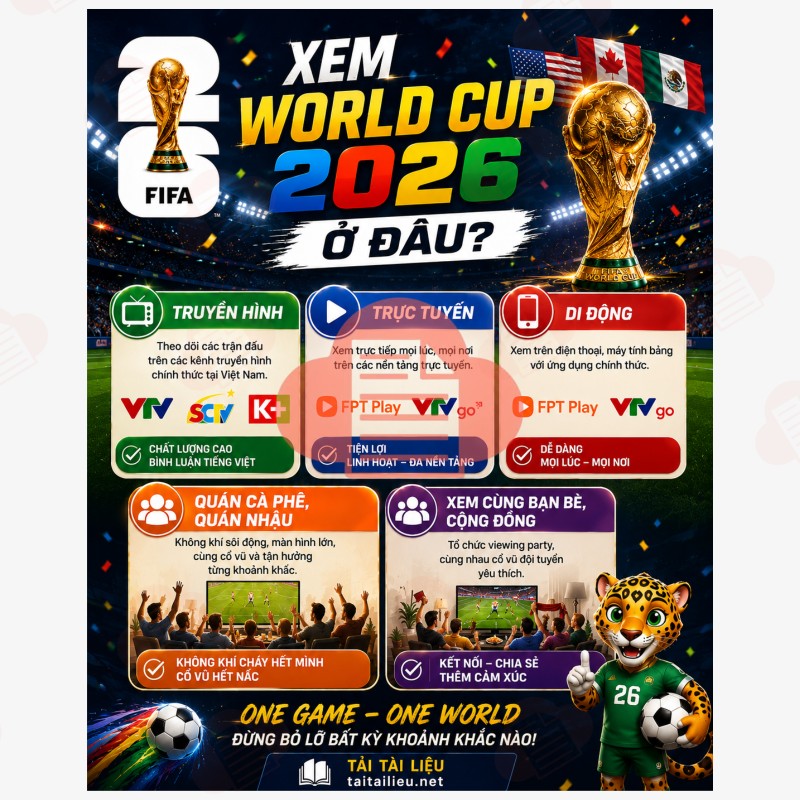 Xem World Cup 2026 Ở Đâu? Kênh Phát Sóng Trực Tiếp Chính Thức Tại Việt Nam xem world cup 2026 o dau 2