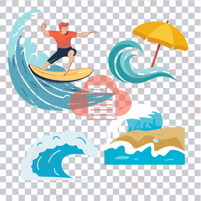 75+ Mẫu Hoa Văn Sóng Biển Vector Đẹp Bản AI, PNG, EPS Free song bien vector 10