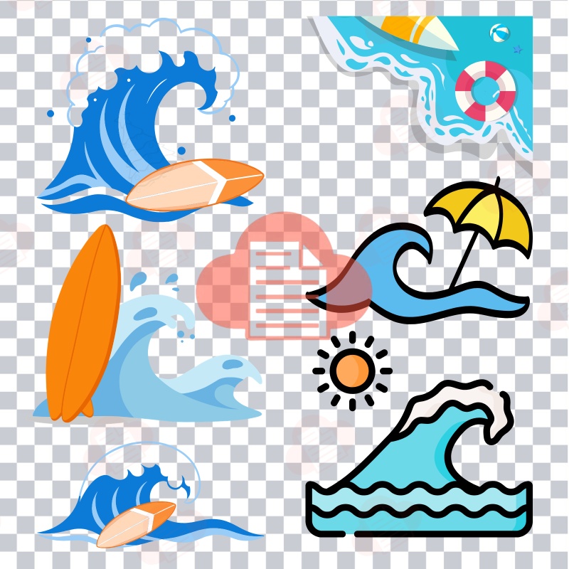 75+ Mẫu Hoa Văn Sóng Biển Vector Đẹp Bản AI, PNG, EPS Free song bien vector 3